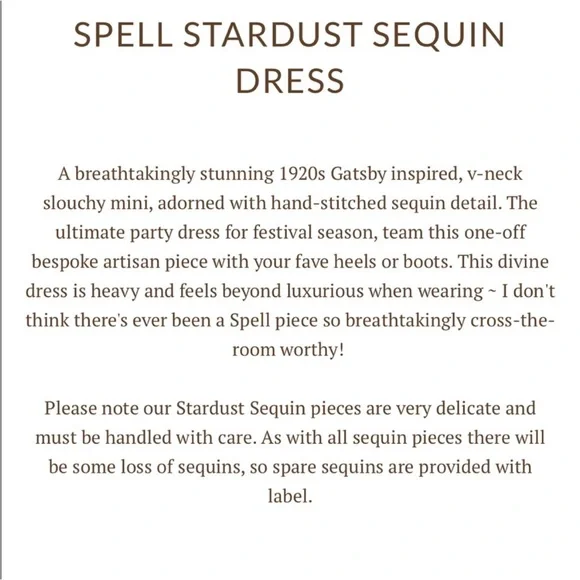 Spell & Gypsy stardust sequin dress htf rare - Picture 7 of 8